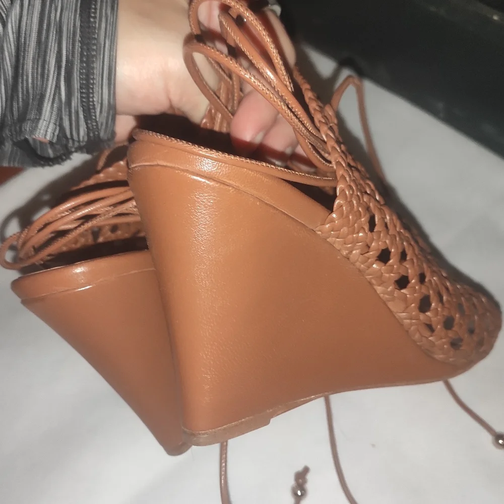 Mulberry Women's Woven Leather Wedge 38
